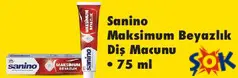 SANİNO MAKSİMUM BEYAZLIK DİŞ MACUNU 75 ML